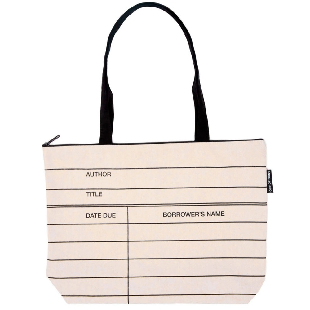 “Out of Print” Library Card Market Bag / Tote